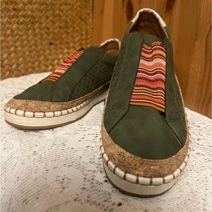 NEW Mixed media funky slip on sneakers